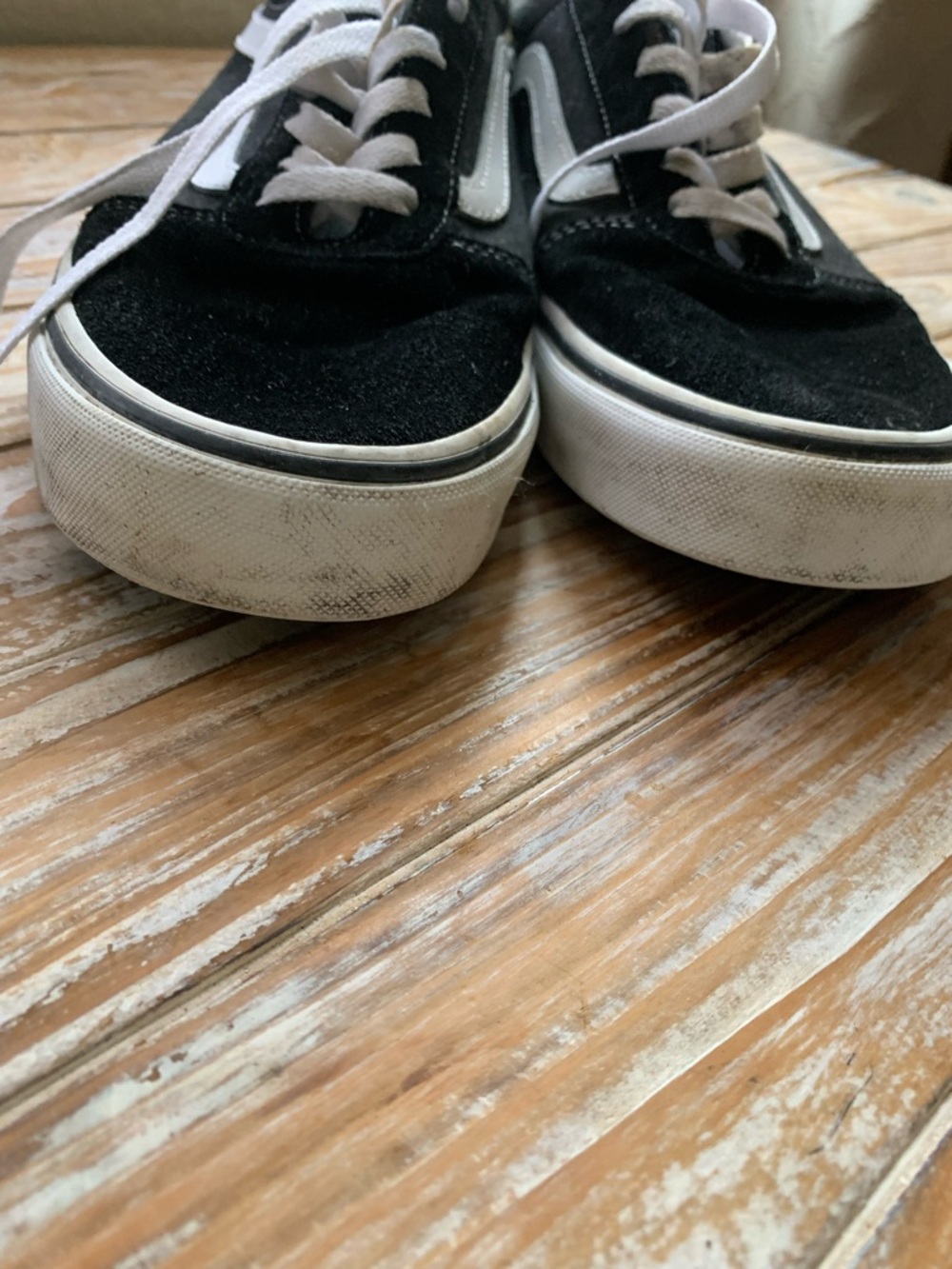 Vans Ward Lo Men’s 11.5 Black White Suede Canvas Skate Shoes Classic Low Top - Picture 5 of 10
